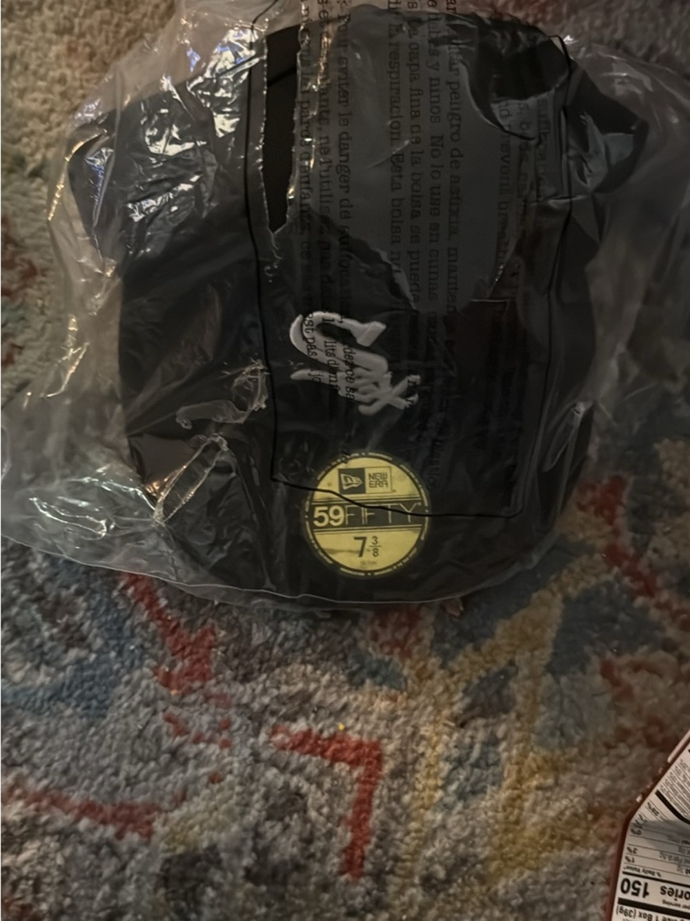 New Era Black Fitted Cap with White Script